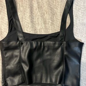 Abercrombie and Fitch Faux leather top